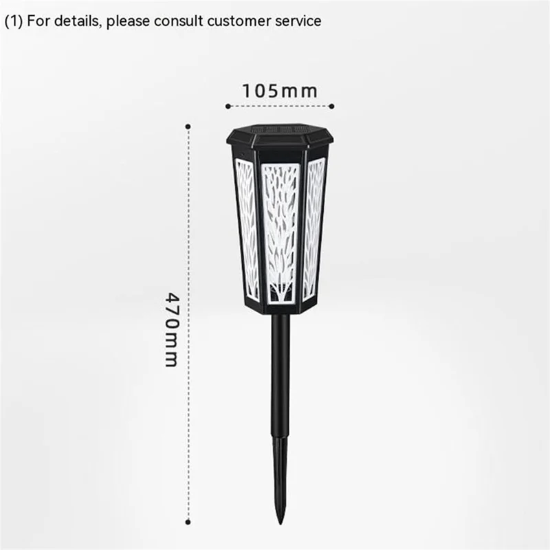 DS019 Hexagonal Leaf Hollow-Out Home Yard Lawn Light Solar Powered Stake LED Lamp with Warm Light+RGB