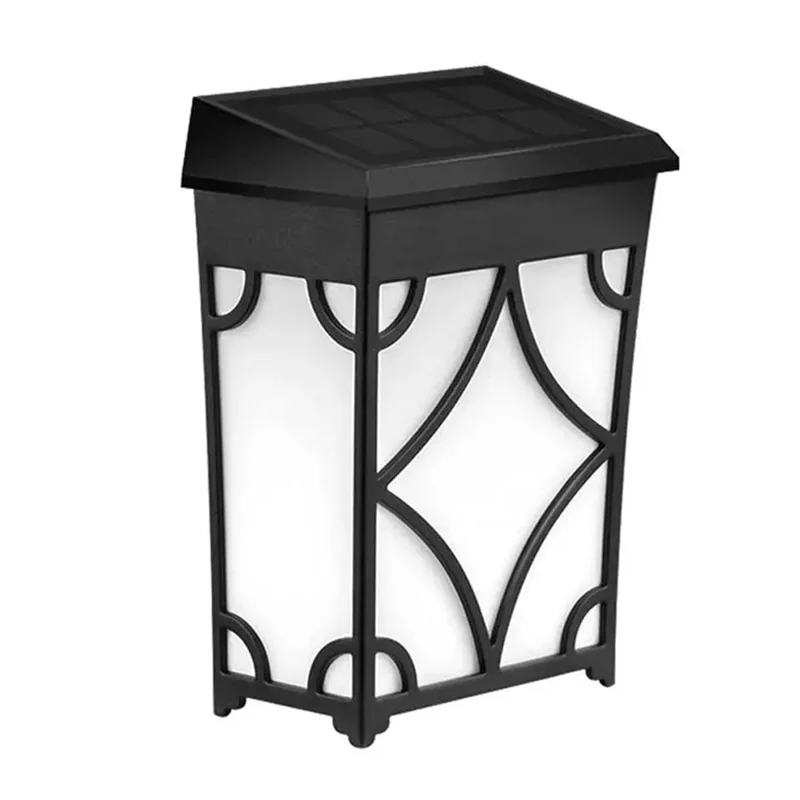 DS601 Retro Style Home Yard Porch Lamp LED Solar Powered Wall Hanging Light with RGB + Warm Light