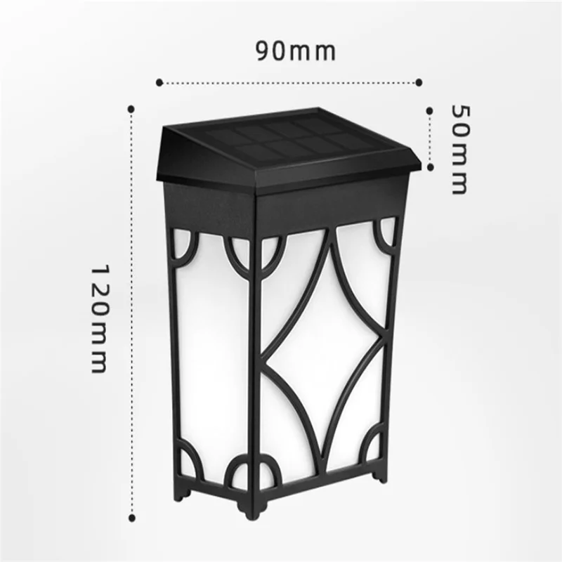 DS601 Retro Style Home Yard Porch Lamp LED Solar Powered Wall Hanging Light with RGB + Warm Light