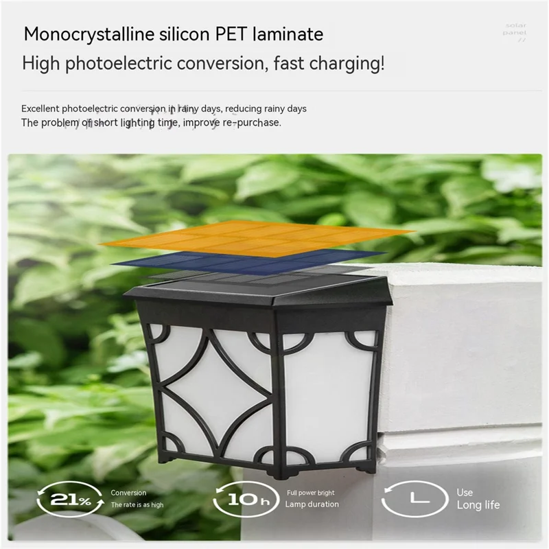 DS601 Retro Style Home Yard Porch Lamp LED Solar Powered Wall Hanging Light with RGB + Warm Light