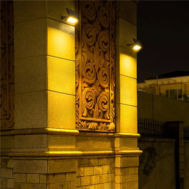 DSL09 Lampada da giardino solare a LED a prova di acqua per casa, veranda e prato - Luce Calda 