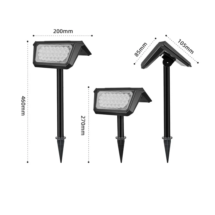 DSL09 Lampada da giardino solare a LED a prova di acqua per casa, veranda e prato - Luce Calda 