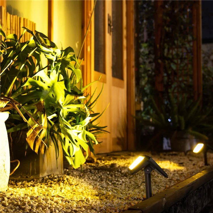 DSL09 Lampada da giardino solare a LED a prova di acqua per casa, veranda e prato - Luce Calda 