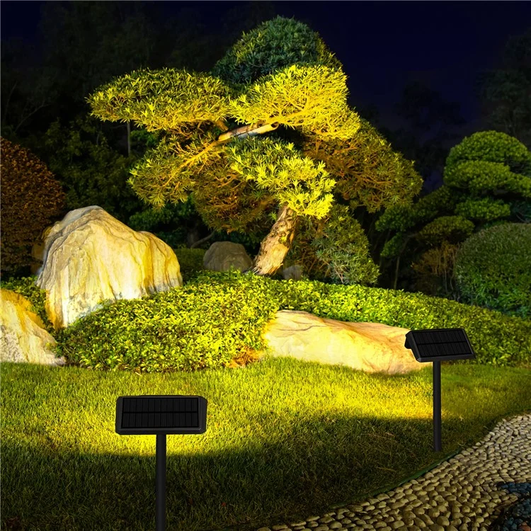 DSL09 Lampada da giardino solare a LED a prova di acqua per casa, veranda e prato - Luce Calda 