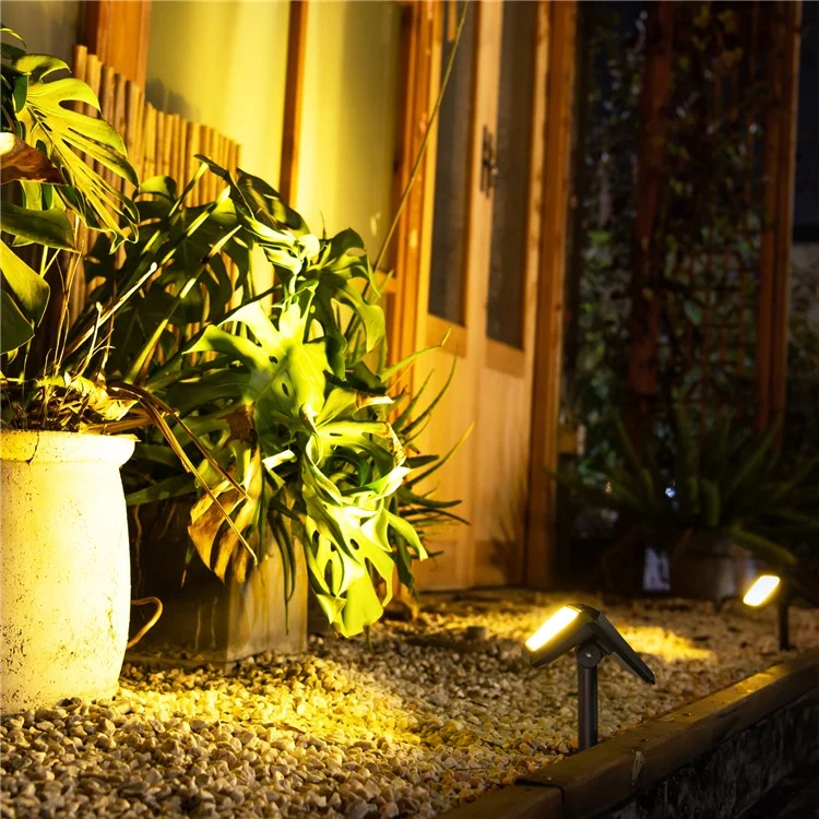 DSL09 Lampada da giardino solare a LED a prova di acqua per casa, veranda e prato - Luce Calda 