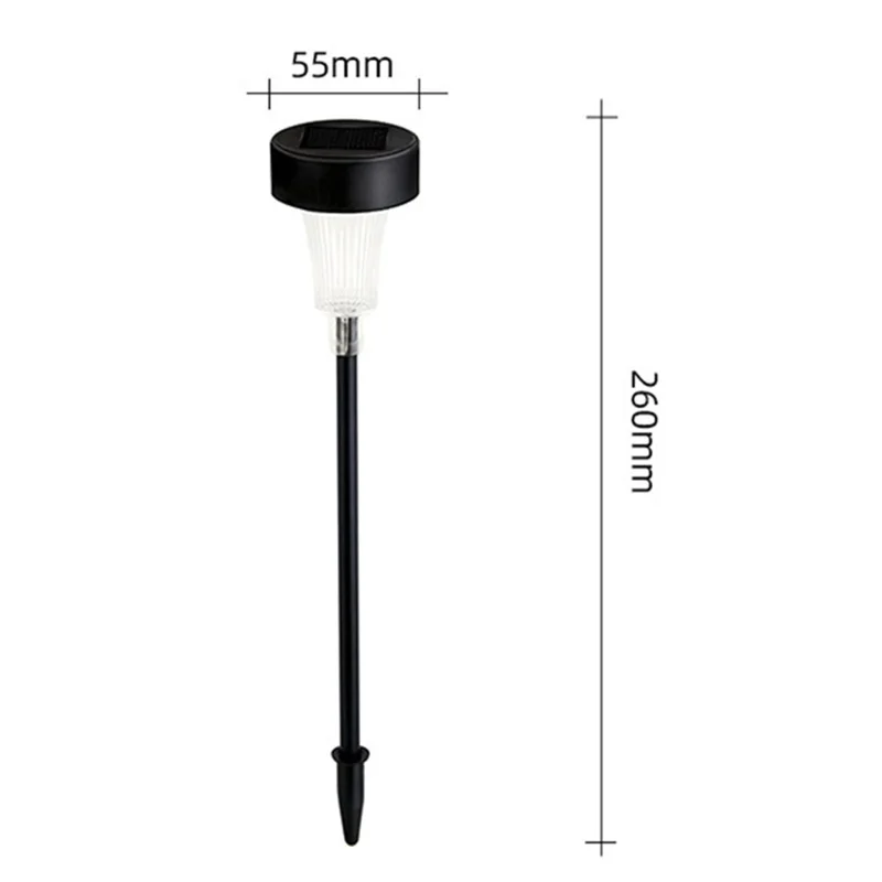 DS001 4PCS Solar Powered Home Lawn LED Lamp Waterproof Garden Decoration Light with Stake - Luz Branca