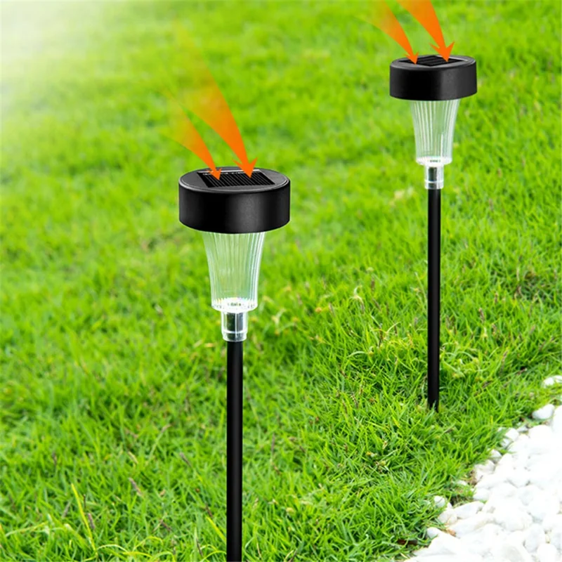 DS001 4PCS Solar Powered Home Lawn LED Lamp Waterproof Garden Decoration Light with Stake - Luz Branca