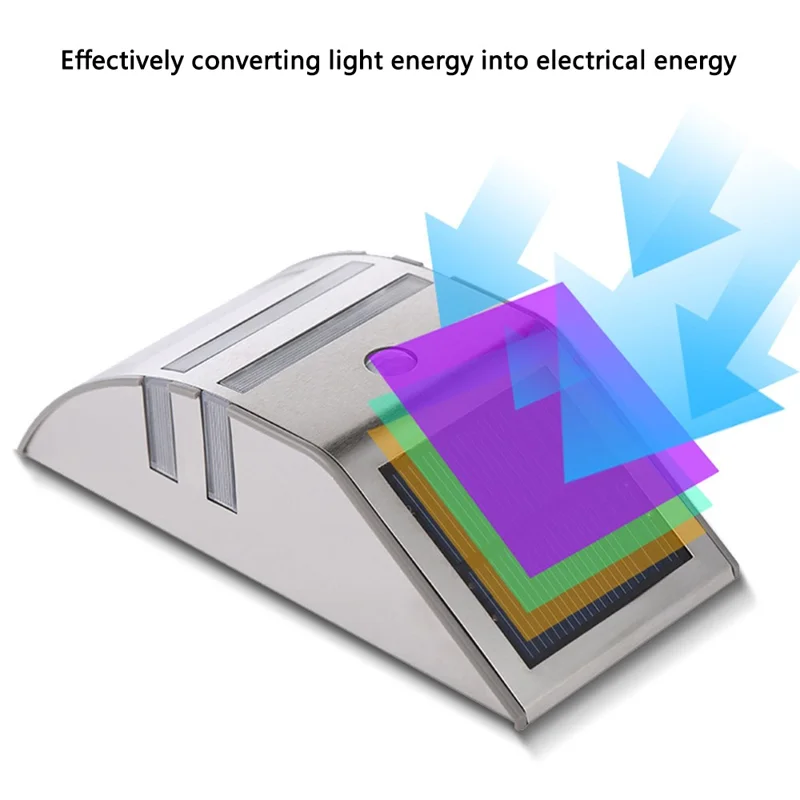 DS-SL2 Trapezoidal Solar Wall Light Waterproof PIR Motion Sensor Garden LED Light - Silver Shell / White Light