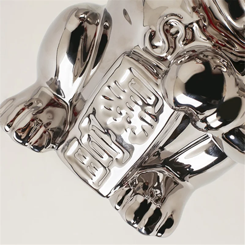BHM Ceramic French Bulldog Tray Candy Key Holder Dish Home Decoration Figurine Gift