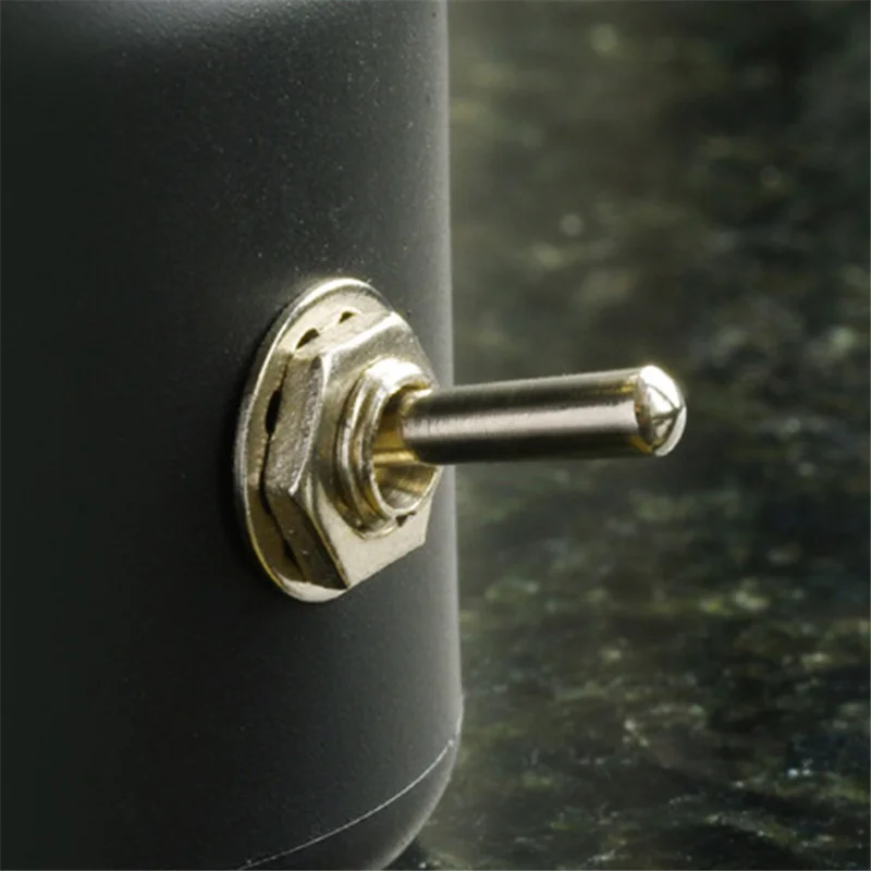 JP-dpd Vintage Glass Bulb with Metal Toggle Switch USB Powered Night Light Home Decor - Black