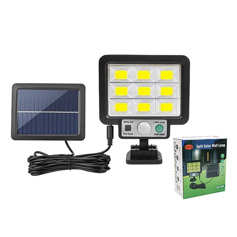 jl-188 Split Solar Wall Lamp Human Sensor Night Light with Remote Control - 108COB