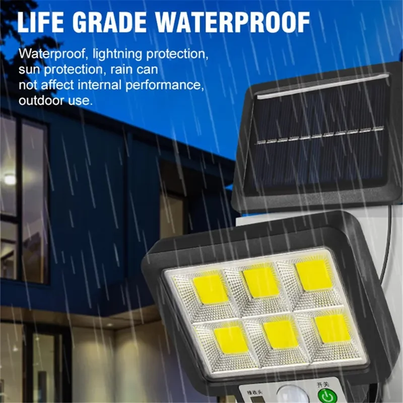jl-188 Split Solar Wall Lamp Human Sensor Night Light with Remote Control - 108COB
