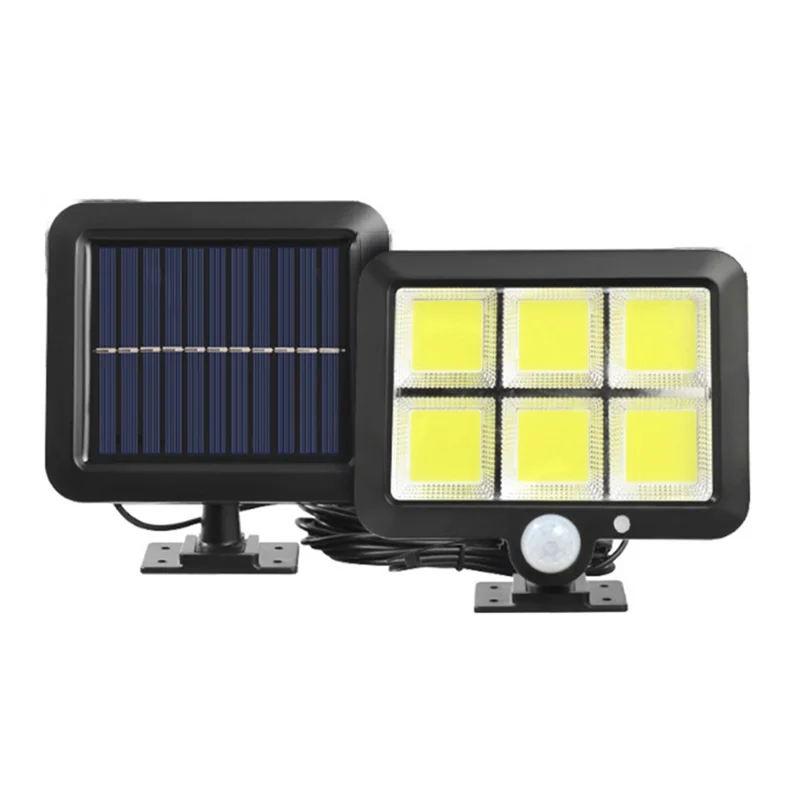 jl-159 Split PIR Motion Sensor Solar Light Outdoor Wall Mounted Night Light for Garden, Yard - 120COB / 6-Grid