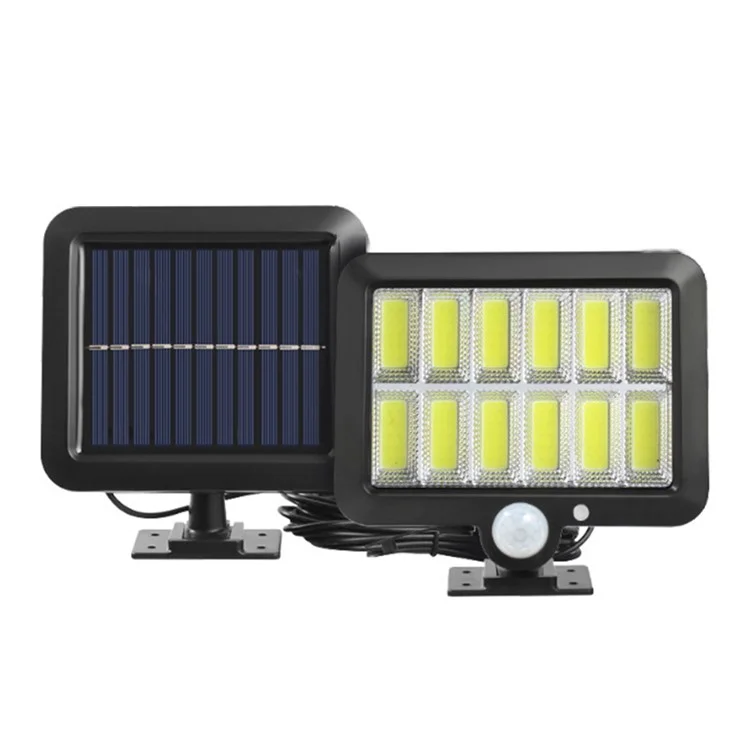 jl-159 Split PIR-Bewegungssensor-Solarleuchte für Außenwände, Nachtbeleuchtung für Garten, Hof - 120COB / 12-Raster