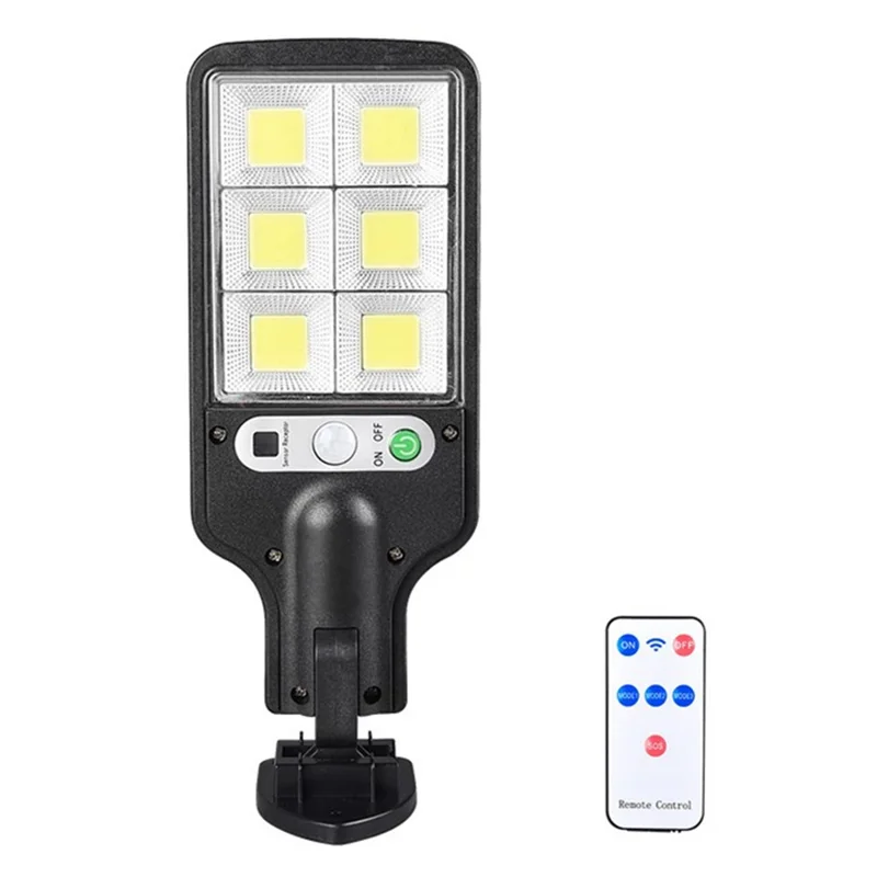 616 Motion Sensor Solar Powered Outdoor Garden Wall Light with Remote Control - 72 COB