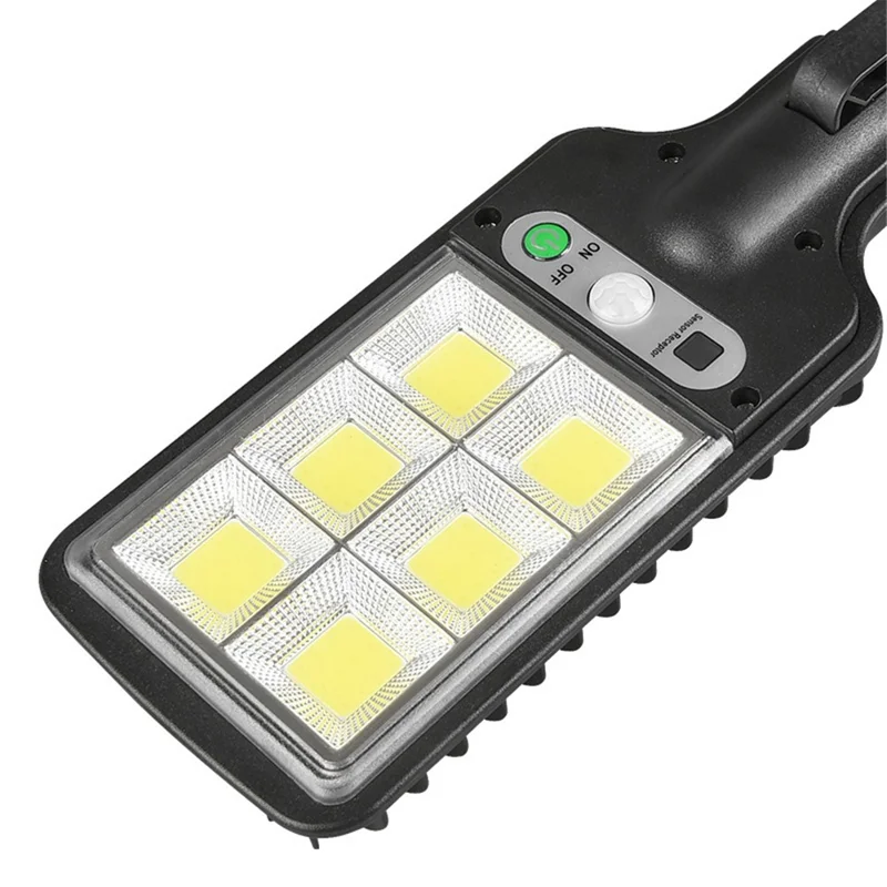 616 Motion Sensor Solar Powered Outdoor Garden Wall Light with Remote Control - 72 COB
