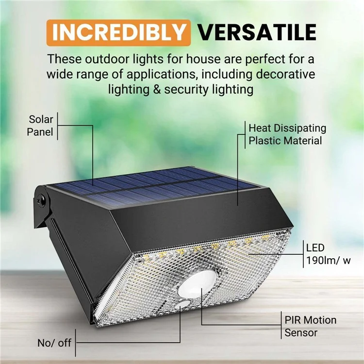 SWL-11 PIR Motion Sensor IP65 Impresión Del Jardín de Gardía 20 Led Luz de Energía Solar