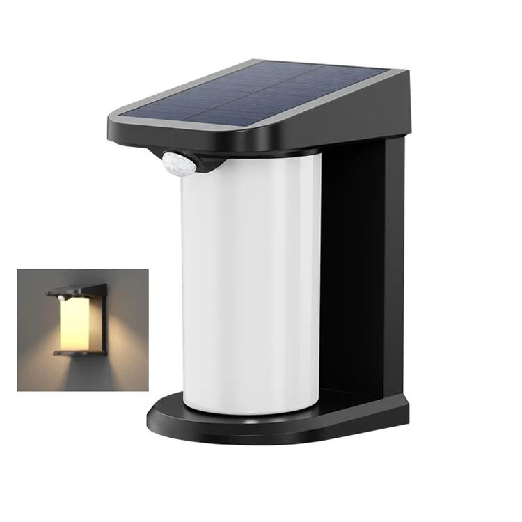 YH0619-PIR Lampada da parete solare per esterni con sensore di movimento Luce da giardino impermeabile - Luce calda 