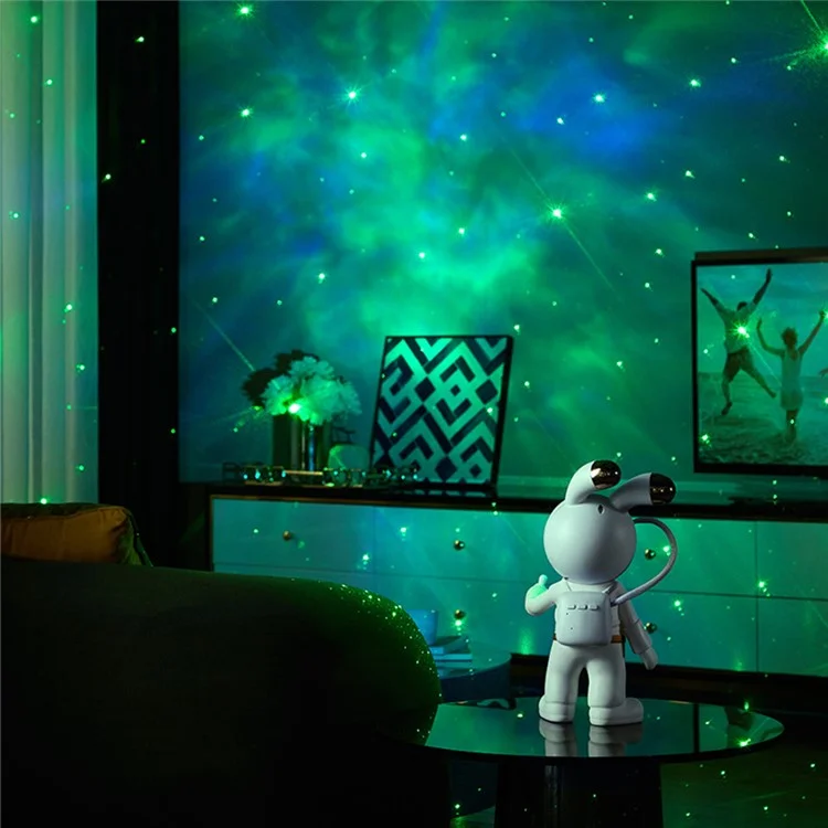 YPH-0125 Bedroom Atmosphere Light Space Rabbit Astronaut Projector Lamp, Battery Powered
