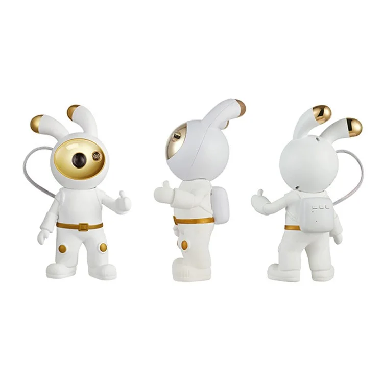 YPH-0125 Bedroom Atmosphere Light Space Rabbit Astronaut Projector Lamp, Battery Powered