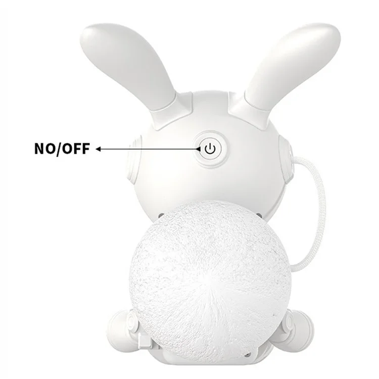 3W a Lado USB Night Light Moon Rabbit Laser Laser Lâmpada de Projeção