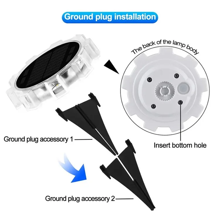 DSL188 4pcs 4 Modos Sensor de Movimiento Lámpara de Luz RGB Lámpara Solar de Jardín de Luz