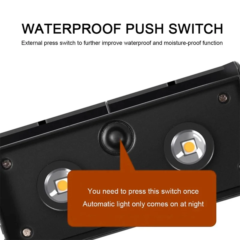 YH0615 2PCS Solar Powered Outdoor Yard Waterproof Garden Light Wall Lamp