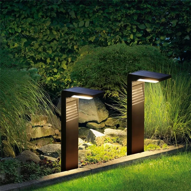 YH0801 2 Pcs Lámpara Solar Impermeable Garden Grass Light Con Estaca - Luz Blanca