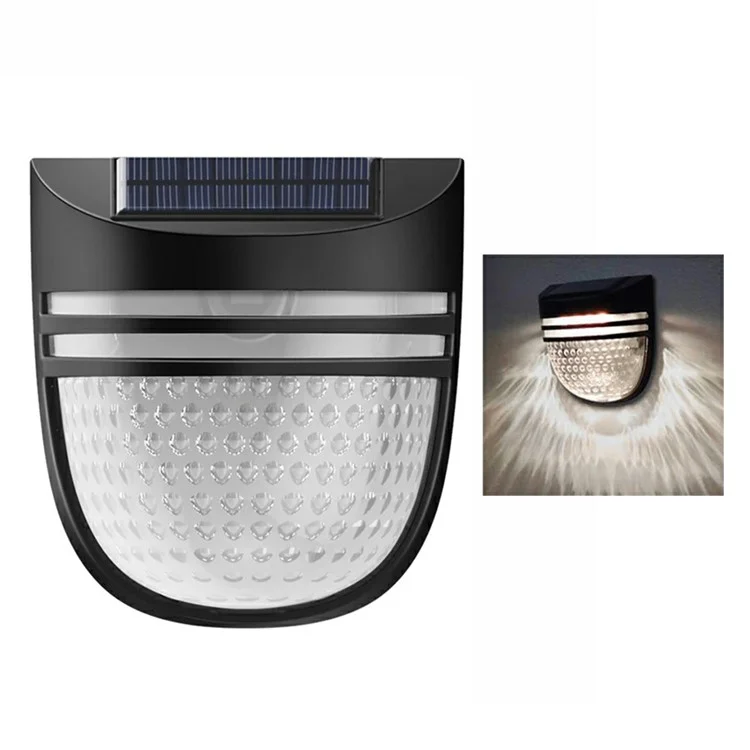 Lampes solaires pour clôture YH0613 à 2 modes, étanches, pour le jardin, la pelouse, le patio, les escaliers, l'extérieur - Lumière chaude