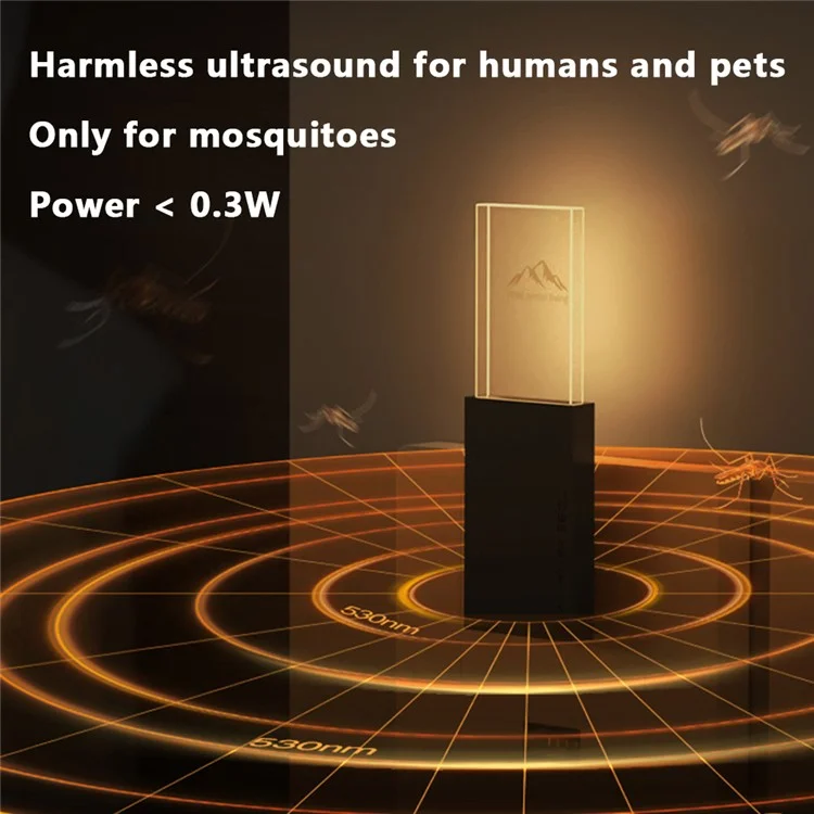 TS-23 USB Ultrasonic Electronic Pest Repeller Mosquito Killer Lamp - Green