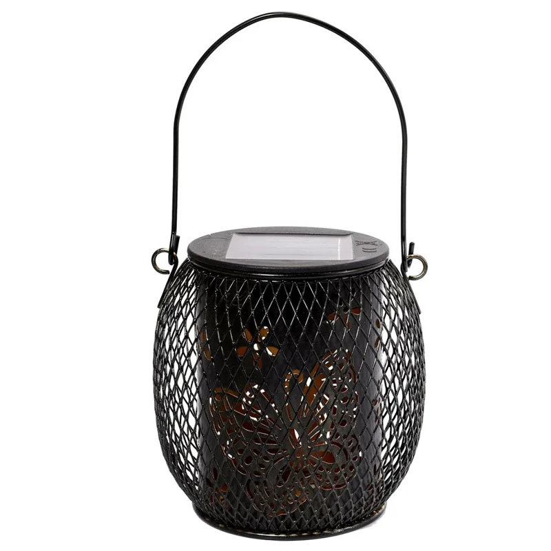Iron Solar LED Light Hollow-Out Lamp Waterproof Garden Hanging Projection Light (CE, RoHS, FCC) - Butterfly