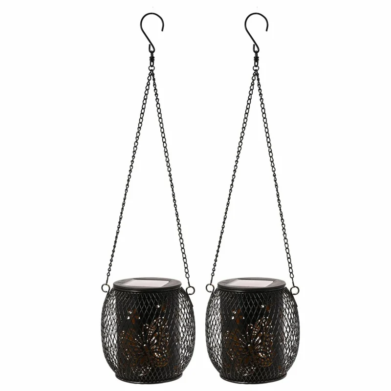 Iron Solar LED Light Hollow-Out Lamp Waterproof Garden Hanging Projection Light (CE, RoHS, FCC) - Butterfly