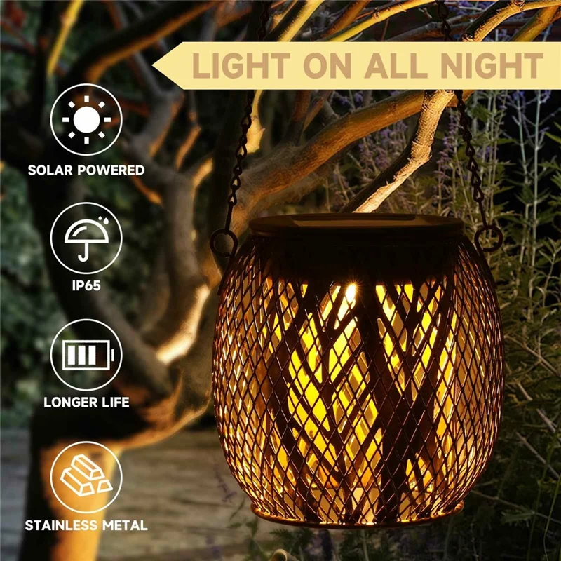 Iron Solar LED Light Hollow-Out Lamp Waterproof Garden Hanging Projection Light (CE, RoHS, FCC) - Butterfly