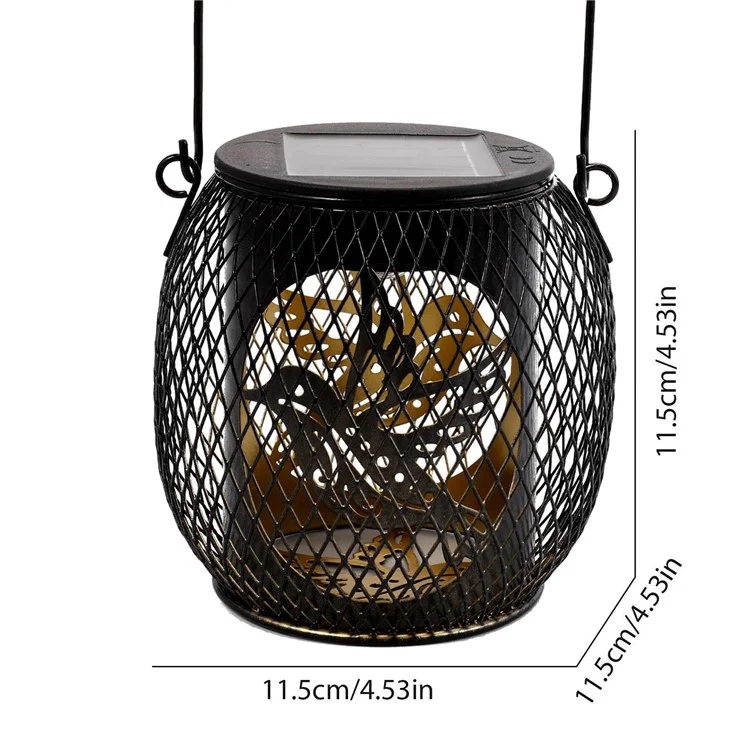 2PCS Waterproof Garden Iron Solar LED Lights Hollow-Out Lamps Hanging Projection Lights (CE, RoHS, FCC) - Bird