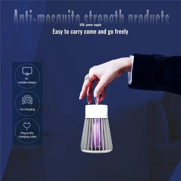 CN-10 Bug Zapper Mosquito Zapper Home Mosquito Killing Lamp Electric Fly Traps Insect Attractant Trap - White