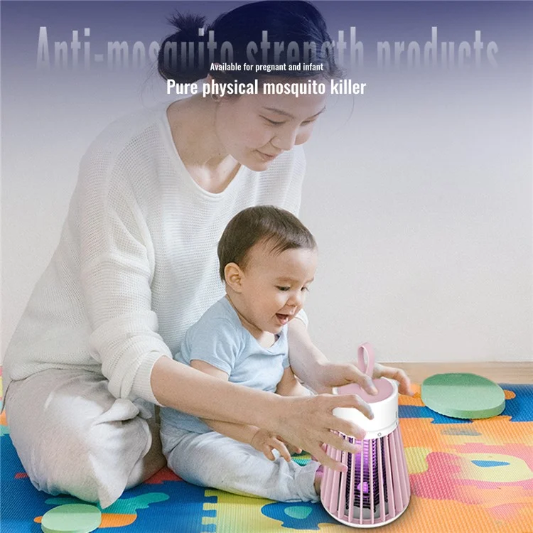 CN-10 Bug Zapper Mosquito Zapper Home Mosquito Killing Lamp Electric Fly Traps Insect Attractant Trap - White