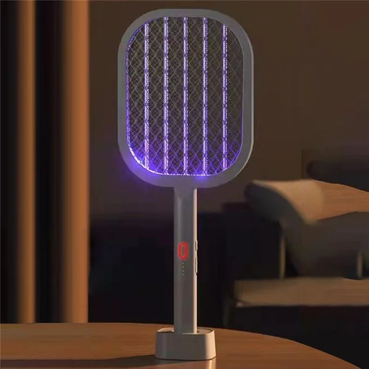 P1 Handheld Bug Zapper Racket USB Rechargeable Electric Instant Bug Mosquito Killer - White