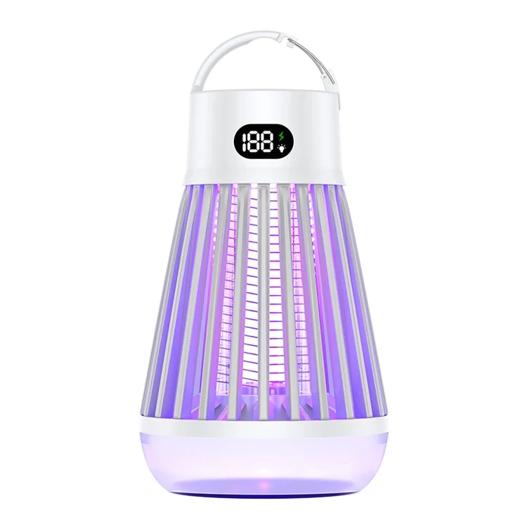 J03 Bug Zapper Outdoor Home Moskito Tötung Lampe Tragbare Stille Elektrische Fliegenfallen - Weiß