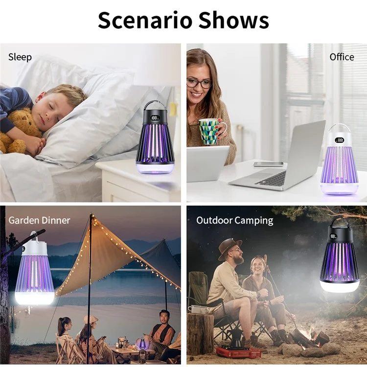 Lampe anti-moustiques extérieure J03 Zapper Bug pour la maison - Blanche