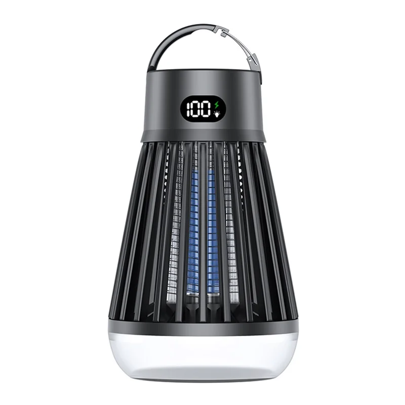 J03 Bug Zapper Outdoor Home Mosquito Killing Lamp Portable Silent Electric Fly Traps - Black