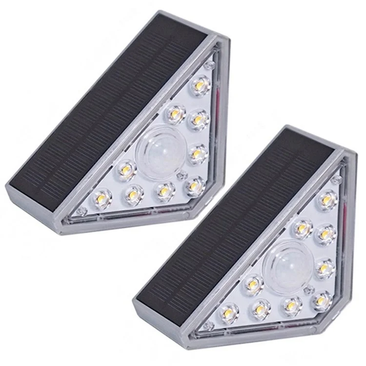 2Pcs Solar Step Light Waterproof Outdoor Stair Light Garden Outdoor Decor Induction Highlight Model