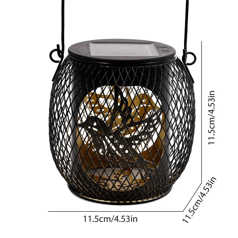 TY-HD01 Iron Projection Light Patio Solar Light Hollow-Out Hanging Lamp - Bird