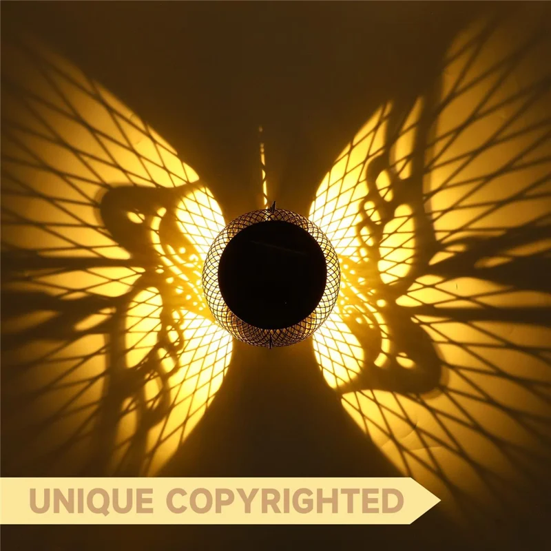 TY-HD01 Iron Projection Light Patio Solar Light Hollow-Out Hanging Lamp - Bird