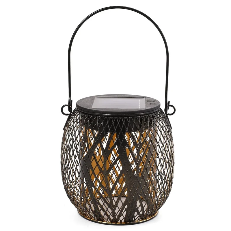 TY-HD01 Iron Projection Light Patio Solar Light Hollow-Out Hanging Lamp - Leaf