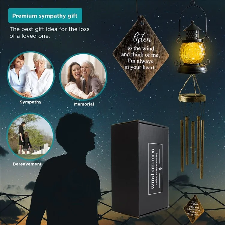 Lampada a forma di lampada a cherosene Outdoor Hanging Wind Chime Luce solare in ferro Art Waterproof Garden Yard Decor