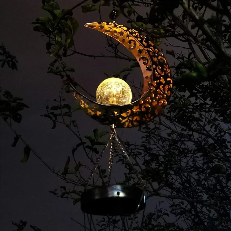 Balcony Wind Chimes Outdoor Yard Solar Lights Birthday Gift Hanging Decoration Lamps