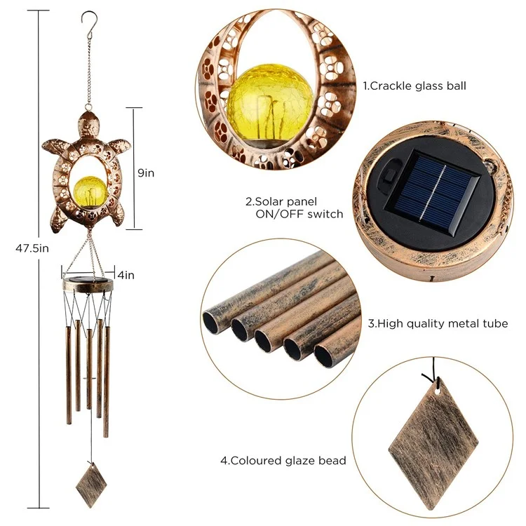 Висячие декоративные лампы Balcony Wind Chimes Outdoor Yard Solar Lights Birthday Gift