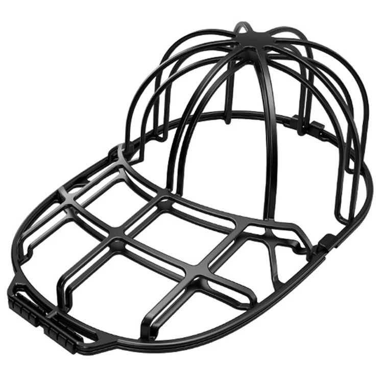 Hat Washer Cage for Washing Machine Baseball Cap Shaper Protector Cleaner Rack - Black