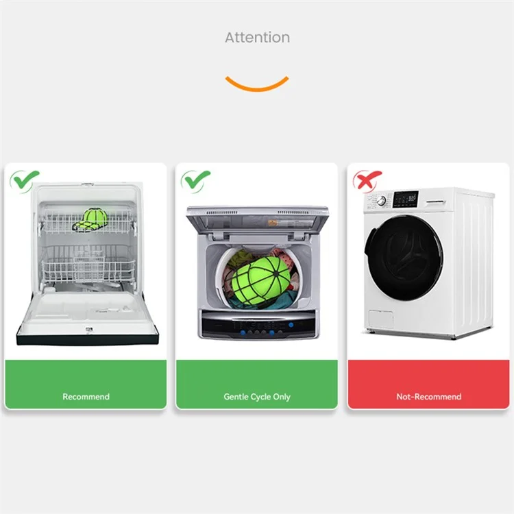 Hat Washer Cage for Washing Machine Baseball Cap Shaper Protector Cleaner Rack - White