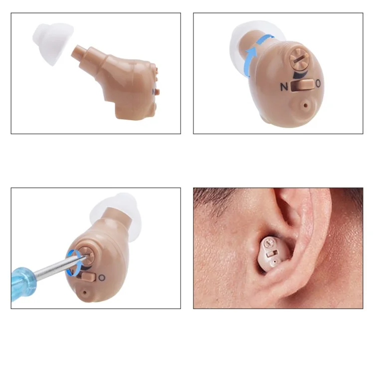 G17 Mini Digital Invisible Hearing Aid In-Ear Sound Enhancer Voice Amplifier - EU Plug